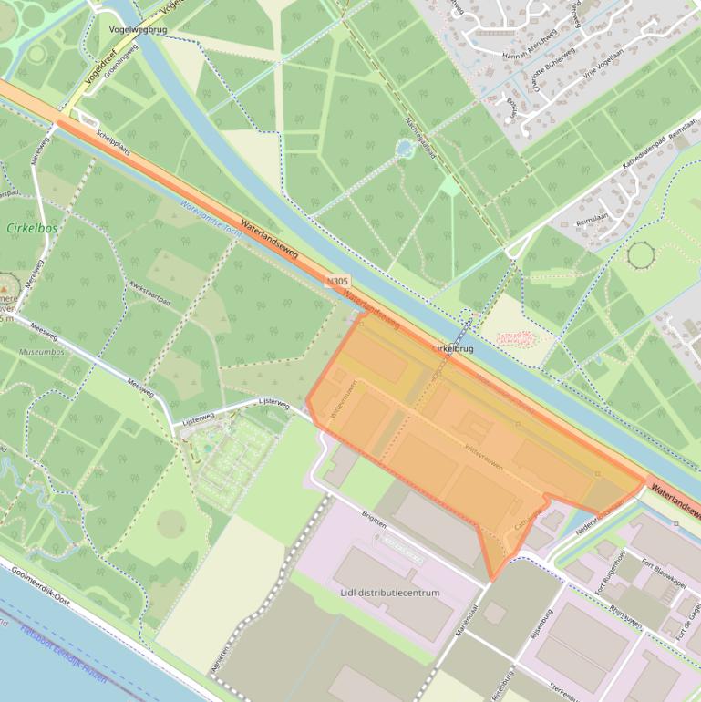 Kaart van postcodegebied 1358CD.