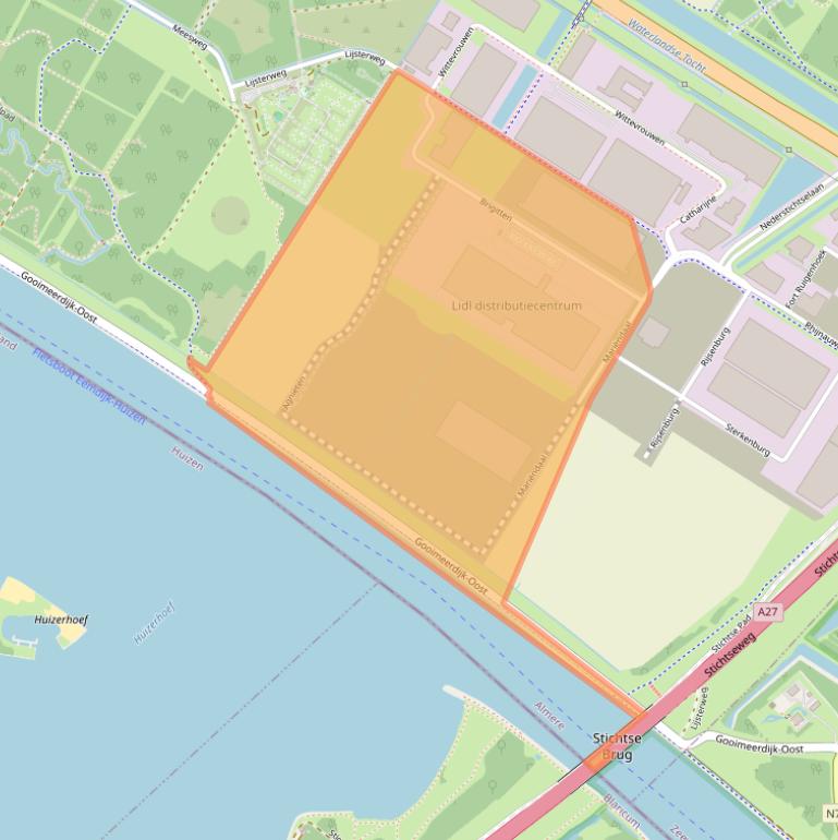 Kaart van postcodegebied 1358CE.