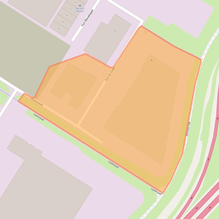 Kaart van postcodegebied 1358DC.