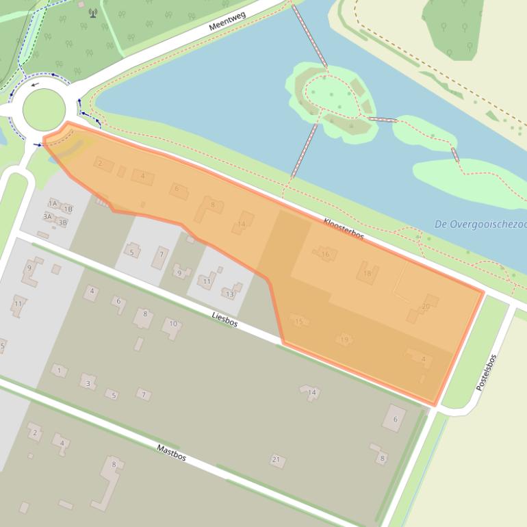 Kaart van postcodegebied 1358GA.