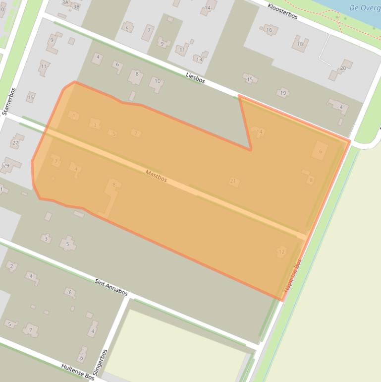 Kaart van postcodegebied 1358GC.