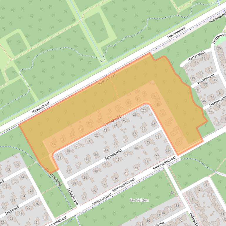 Kaart van postcodegebied 1359HK.