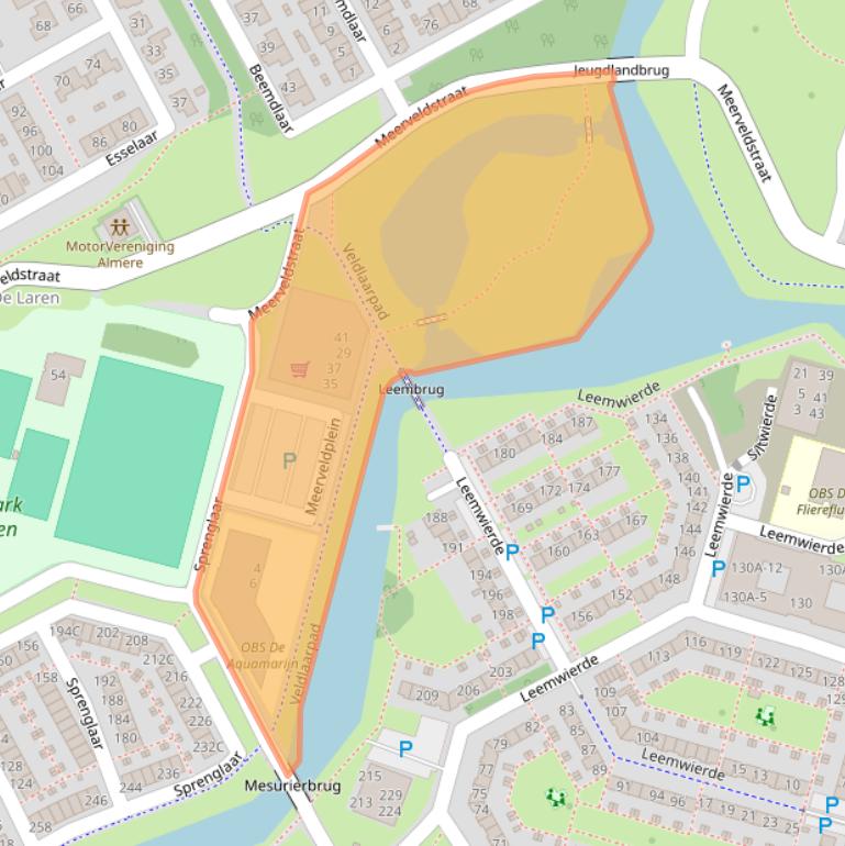 Kaart van postcodegebied 1359HM.