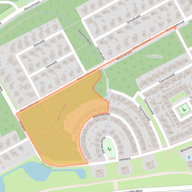 Kaart van postcodegebied 1359JA.