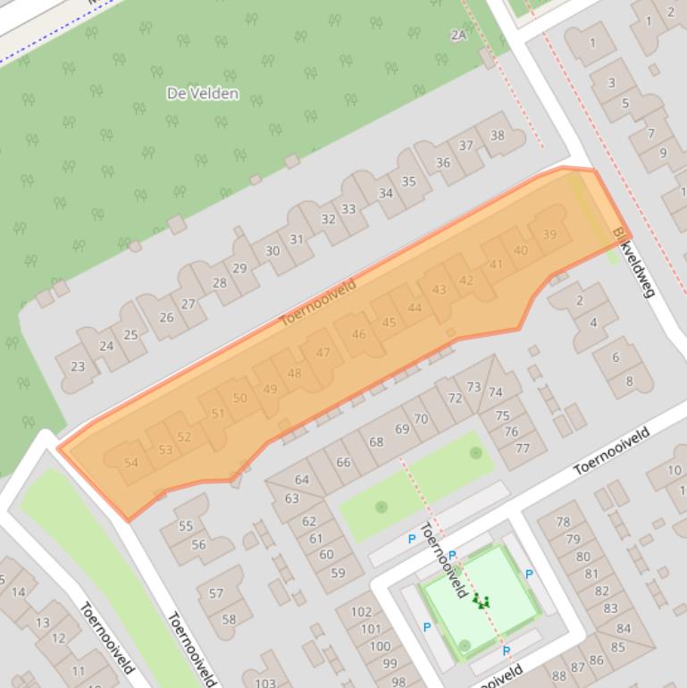 Kaart van postcodegebied 1359JP.