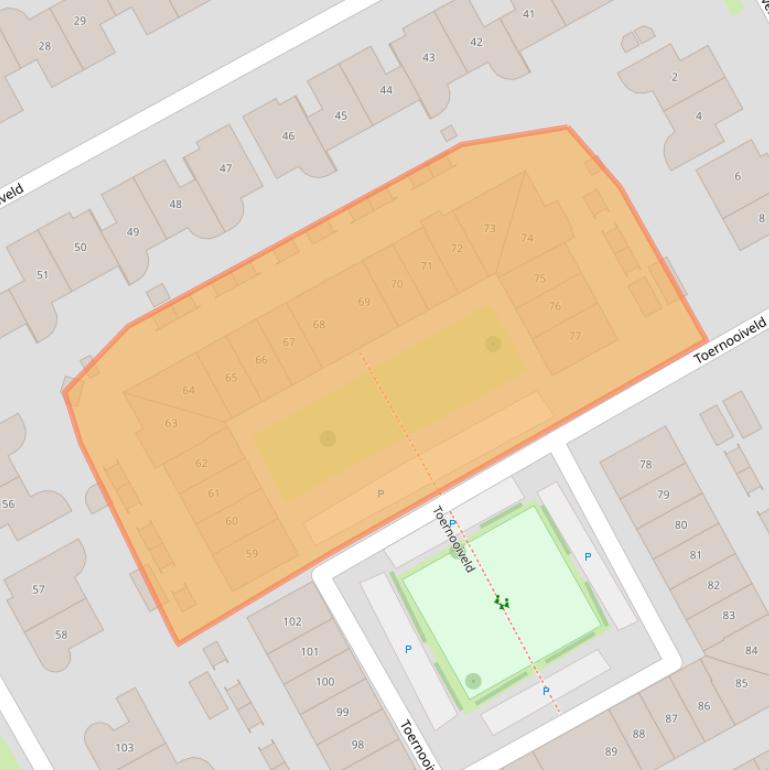 Kaart van postcodegebied 1359JS.