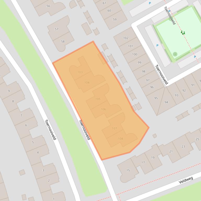 Kaart van postcodegebied 1359JX.