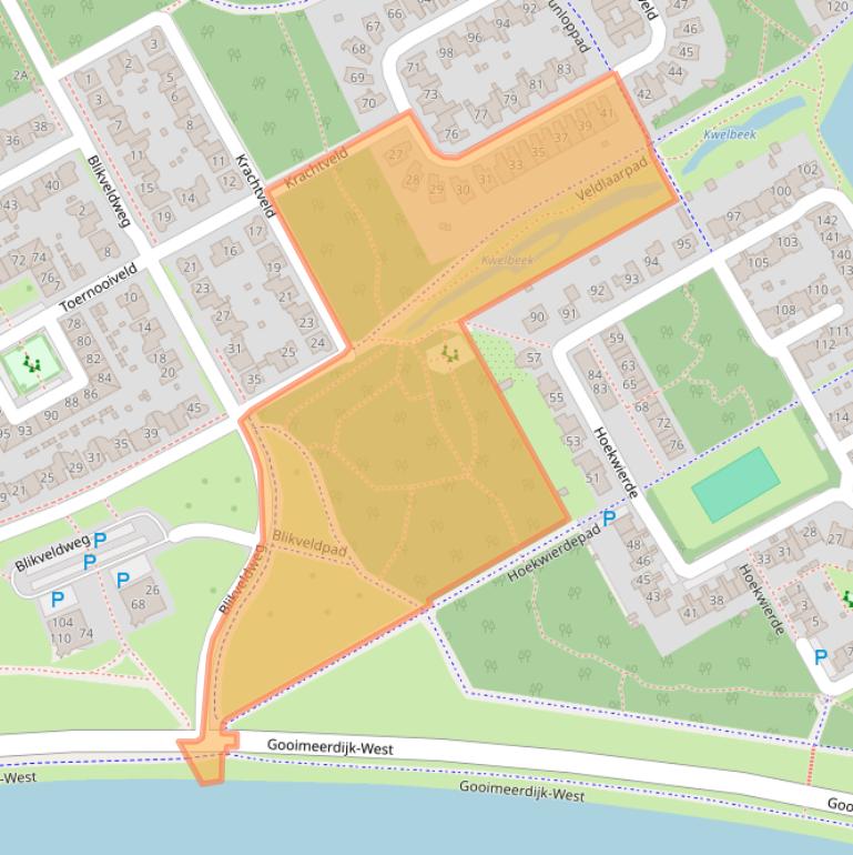 Kaart van postcodegebied 1359KJ.