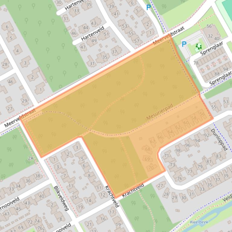 Kaart van postcodegebied 1359KL.