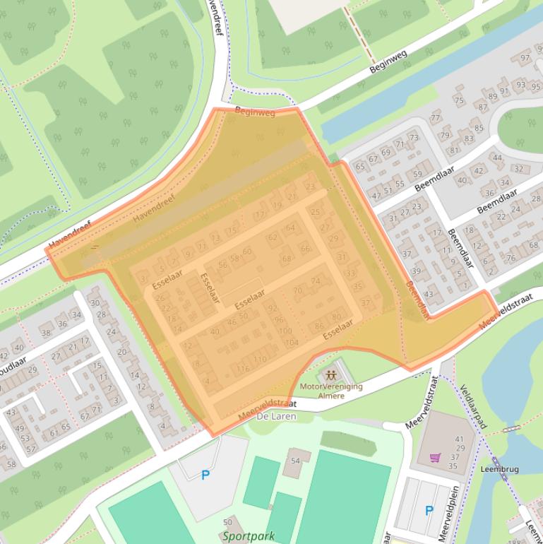 Kaart van postcodegebied 1359KR.