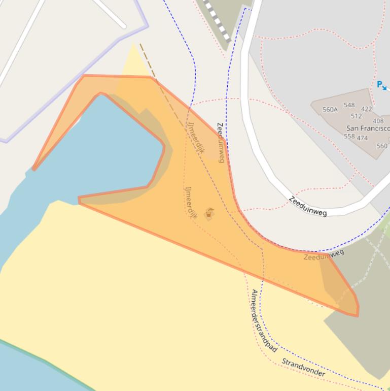 Kaart van postcodegebied 1361AA.