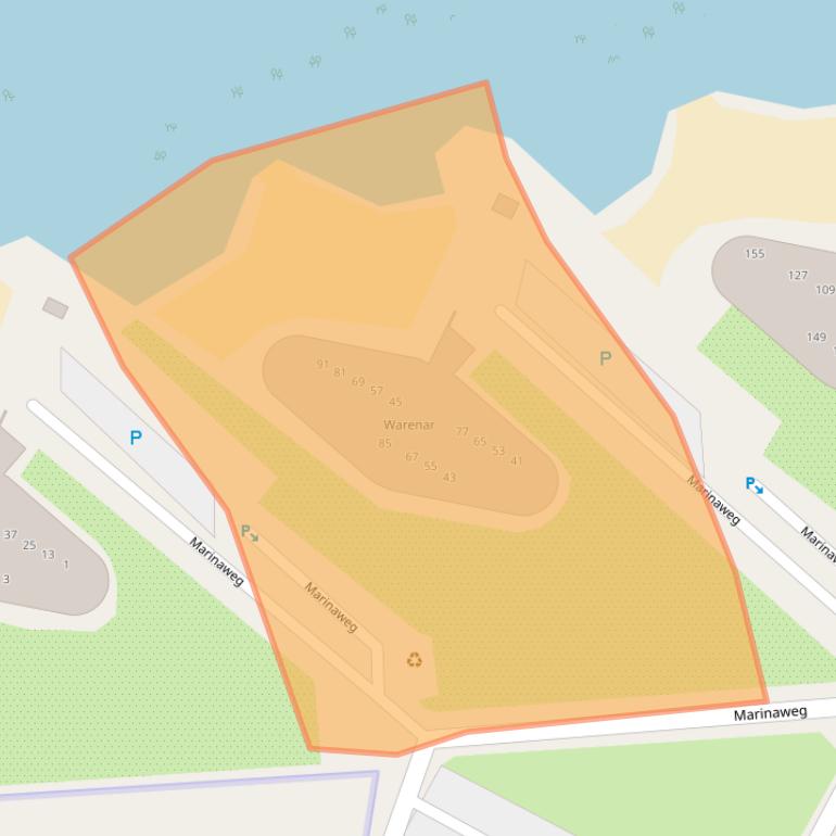 Kaart van postcodegebied 1361AG.