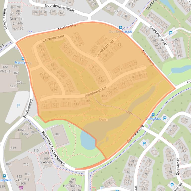 Kaart van postcodegebied 1361BP.