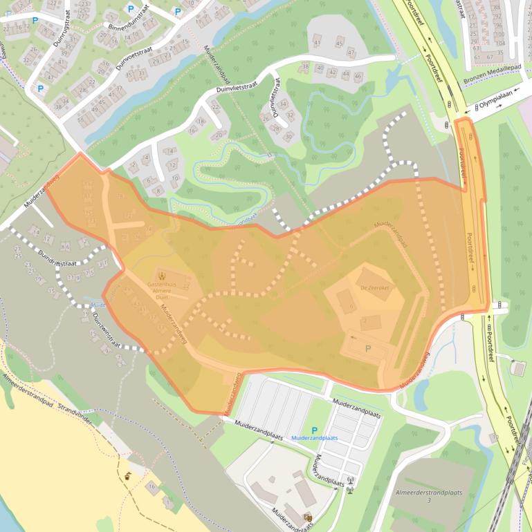 Kaart van postcodegebied 1361BS.