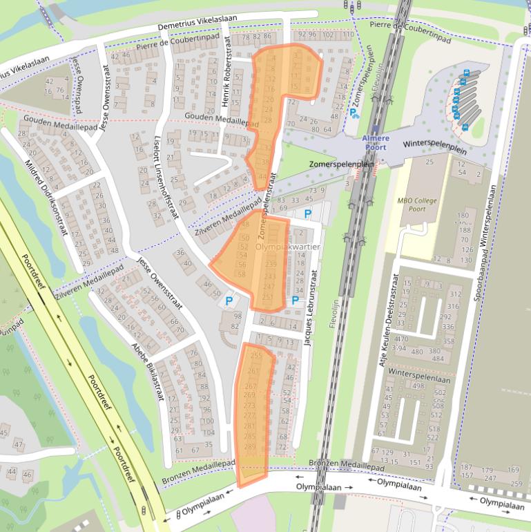 Kaart van postcodegebied 1361CA.
