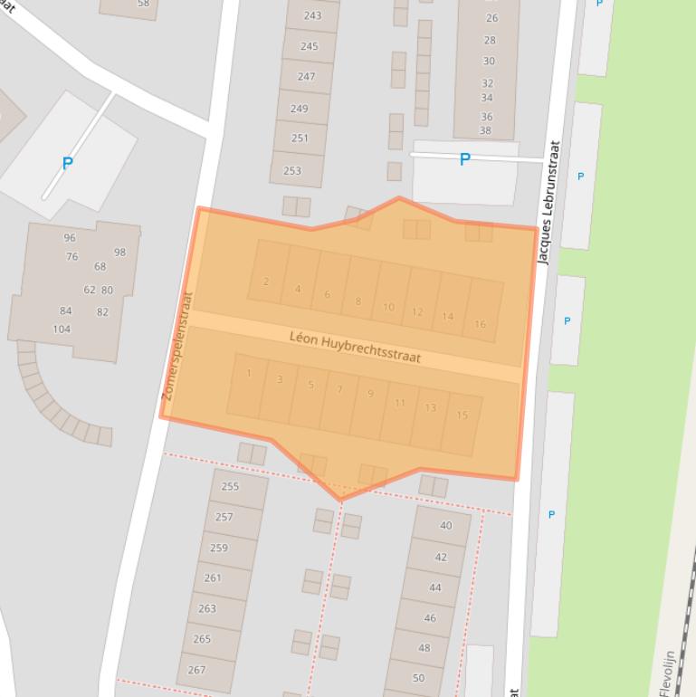 Kaart van postcodegebied 1361CB.