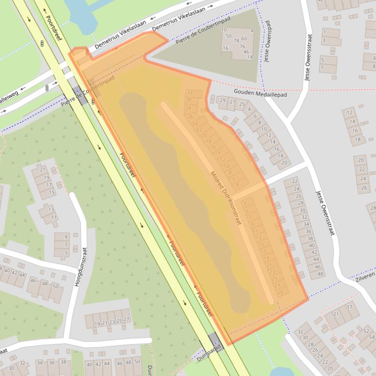 Kaart van postcodegebied 1361CE.