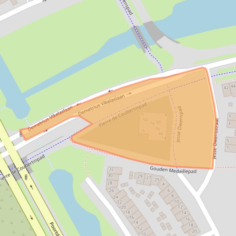 Kaart van postcodegebied 1361CP.