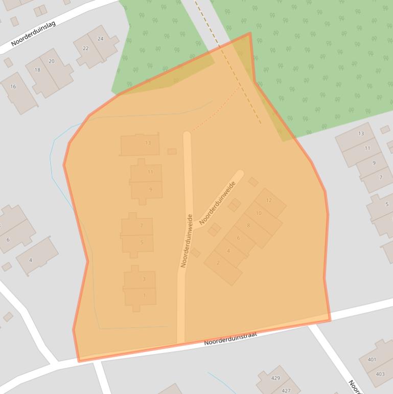 Kaart van postcodegebied 1361DD.