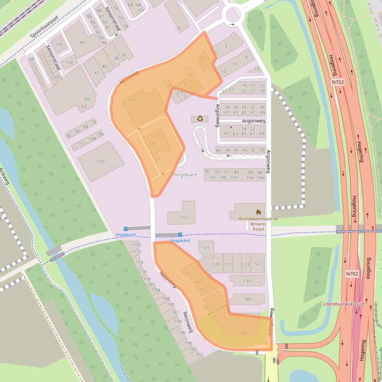 Kaart van postcodegebied 1362AG.