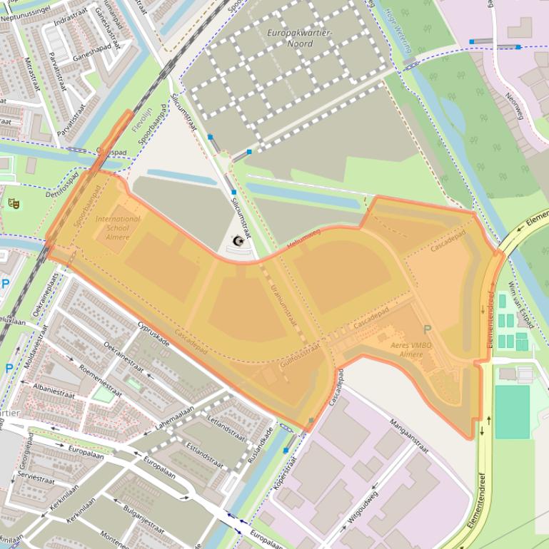 Kaart van postcodegebied 1362JA.