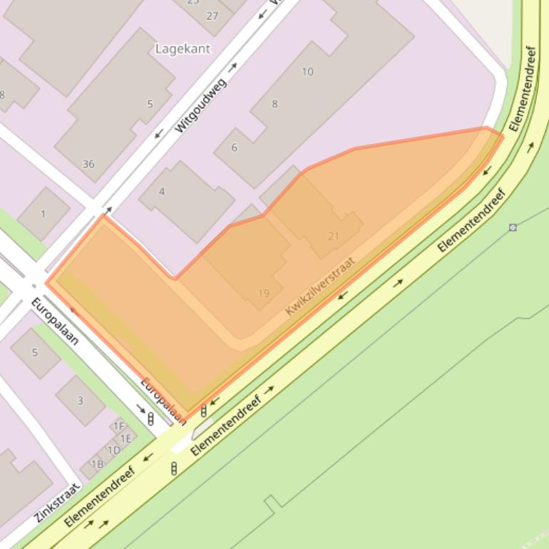 Kaart van postcodegebied 1362JE.