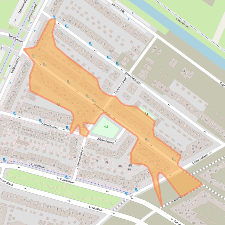 Kaart van postcodegebied 1362JH.