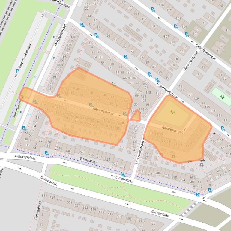 Kaart van postcodegebied 1362JS.