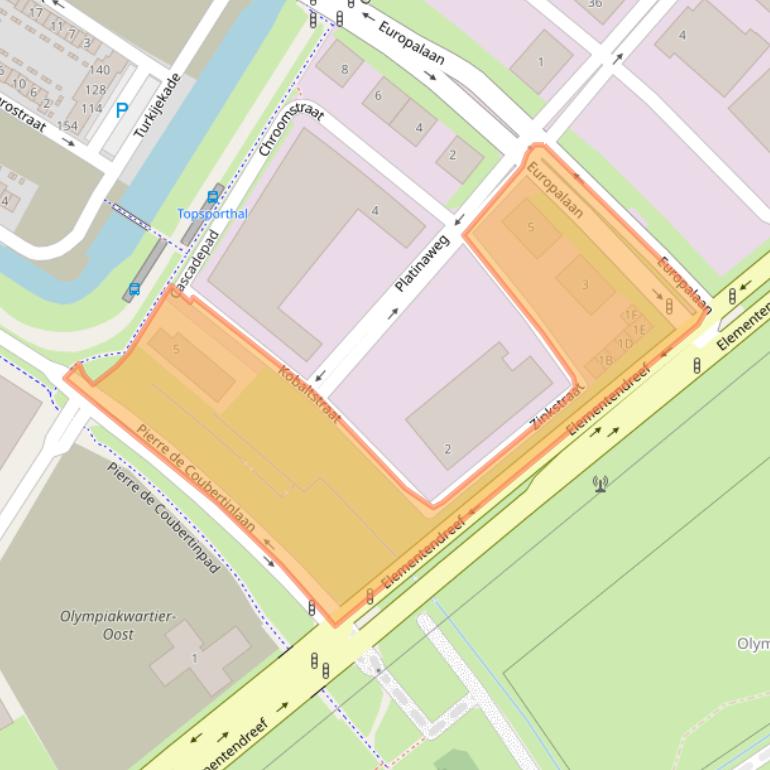 Kaart van postcodegebied 1362JX.