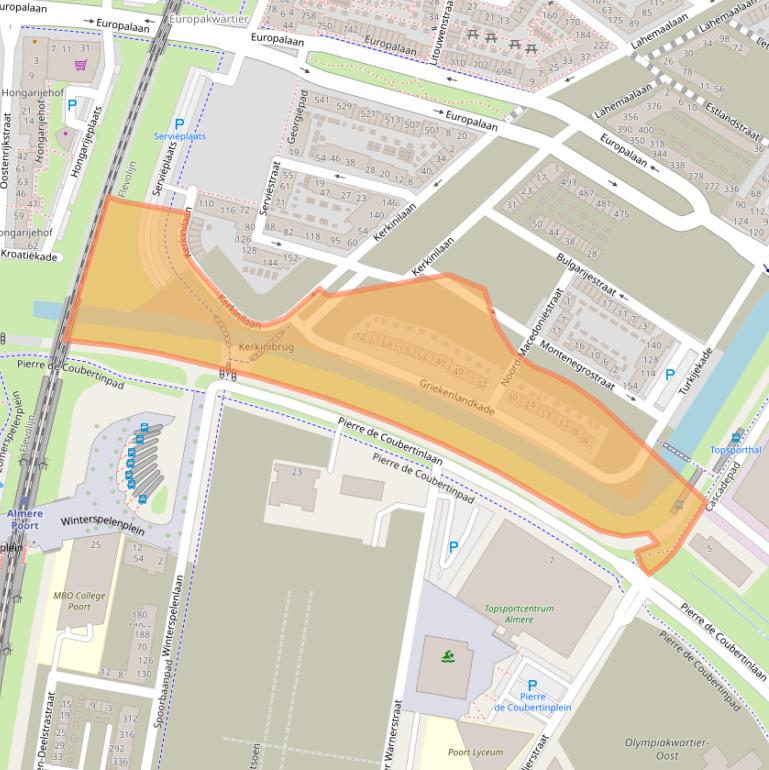 Kaart van postcodegebied 1362KD.