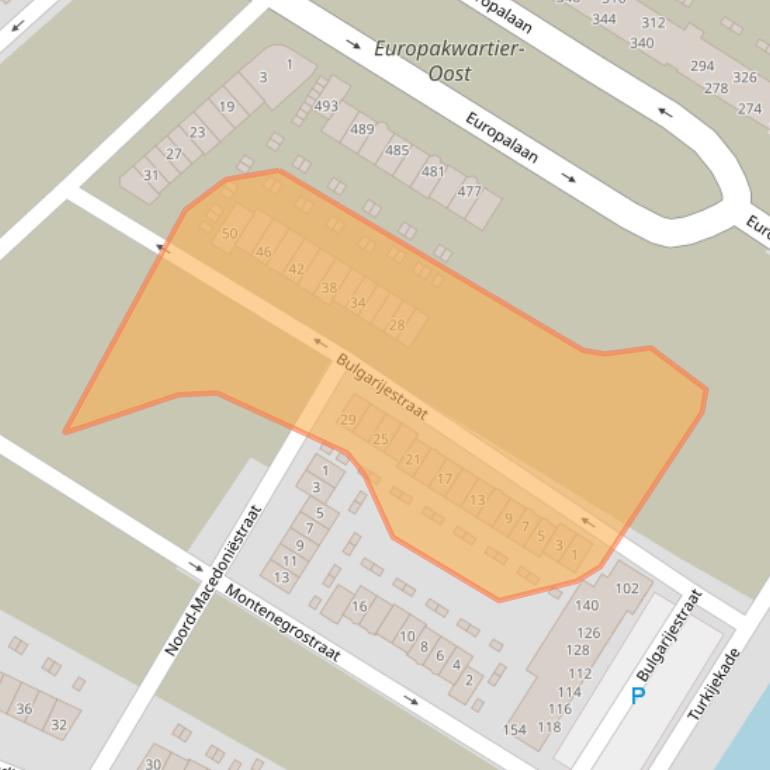 Kaart van postcodegebied 1362KE.