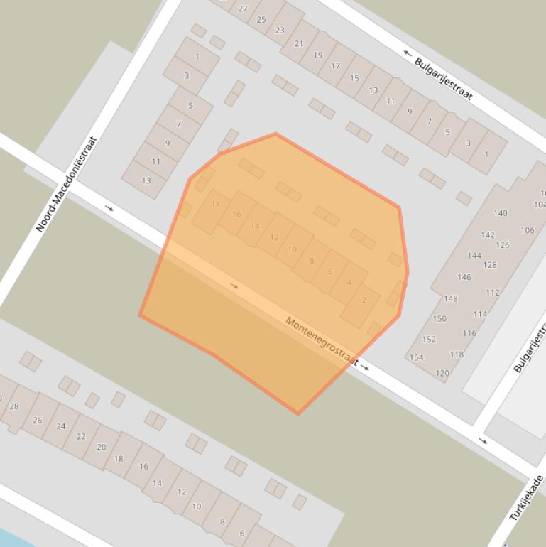 Kaart van postcodegebied 1362KH.