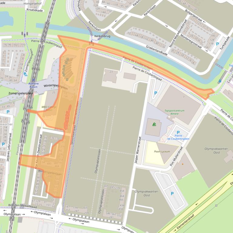 Kaart van postcodegebied 1362LG.