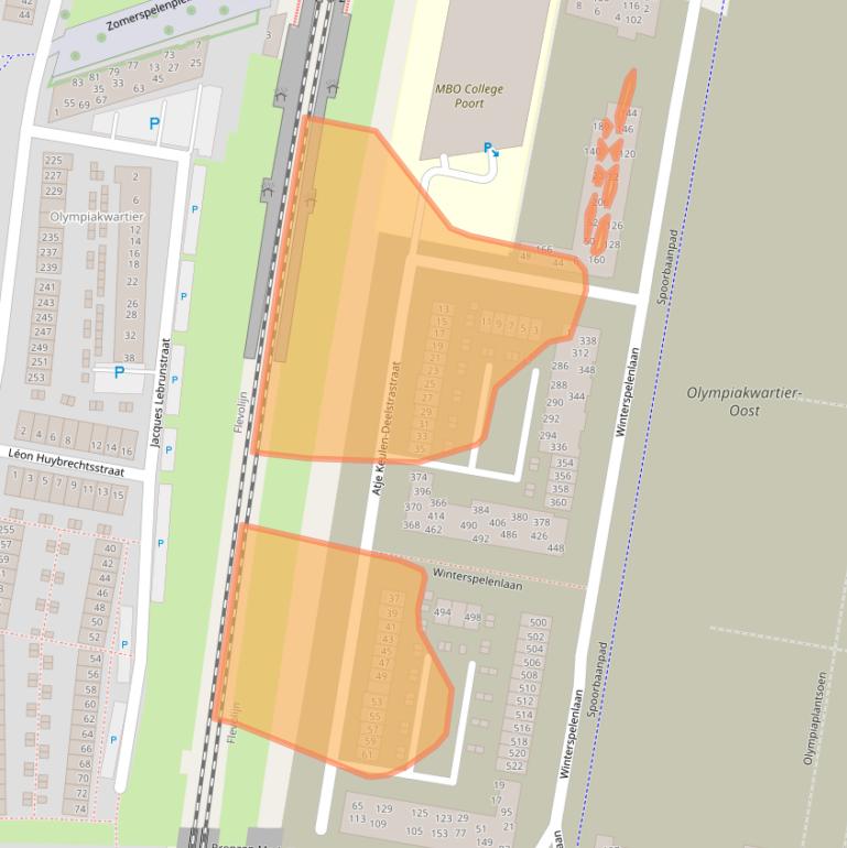 Kaart van postcodegebied 1362LJ.