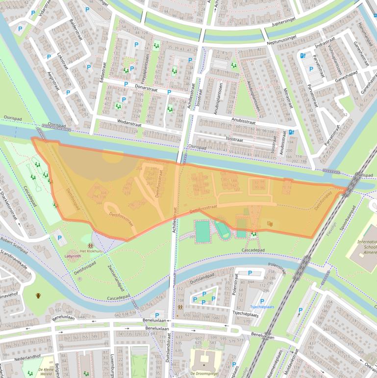 Kaart van postcodegebied 1363BX.