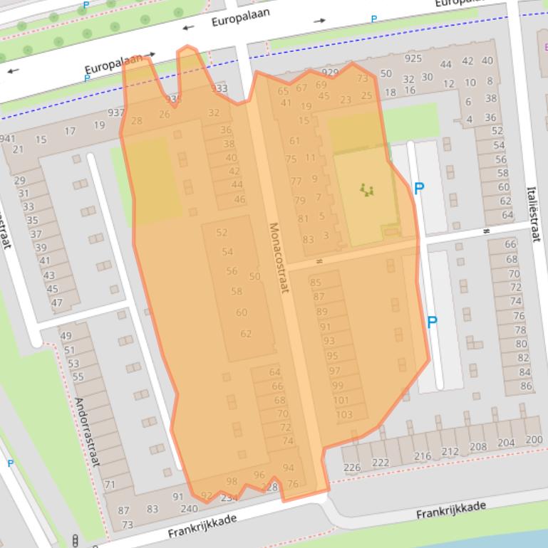 Kaart van postcodegebied 1363CG.
