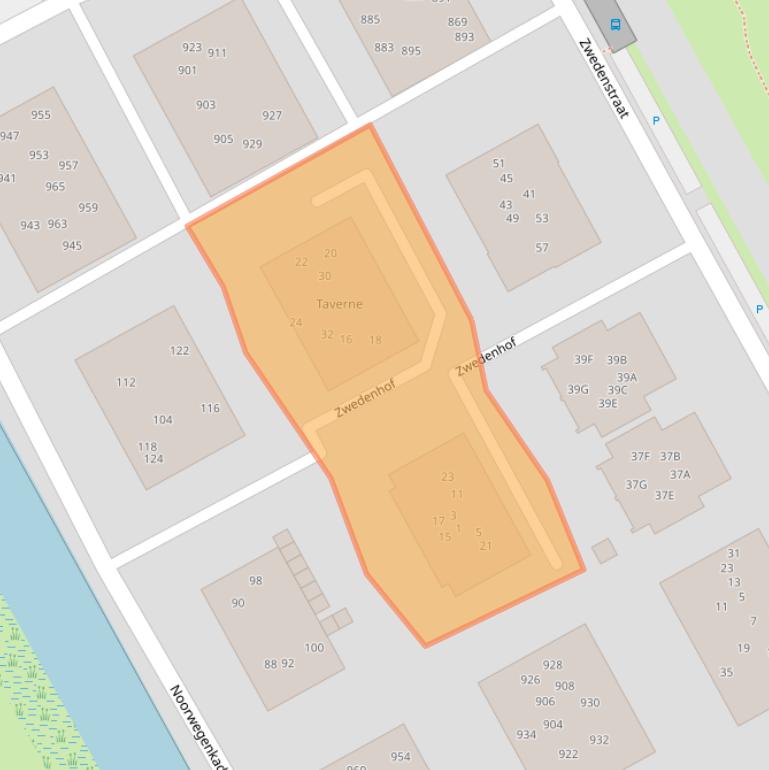 Kaart van postcodegebied 1363DP.