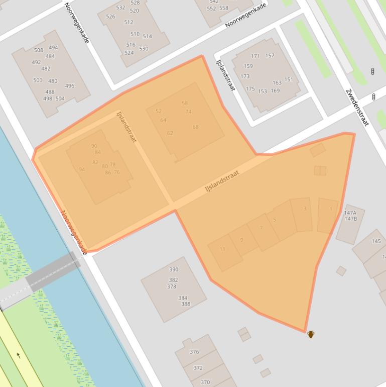 Kaart van postcodegebied 1363DR.