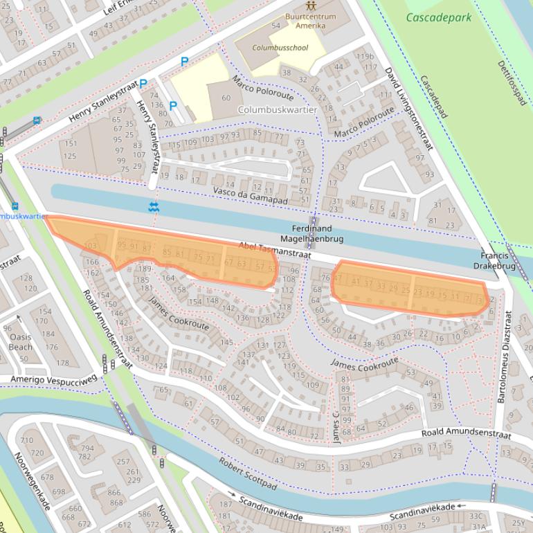 Kaart van postcodegebied 1363KB.