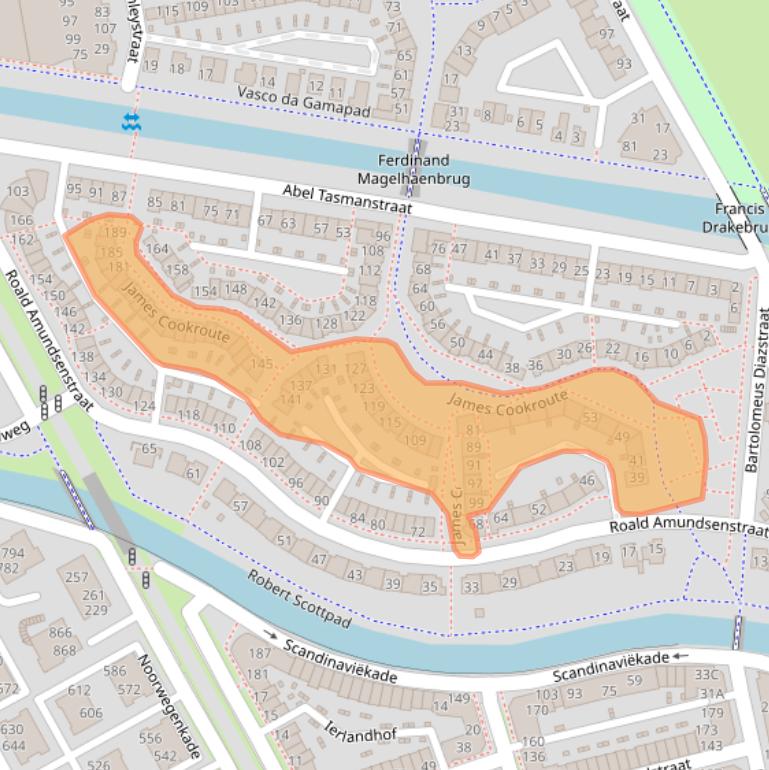 Kaart van postcodegebied 1363KE.