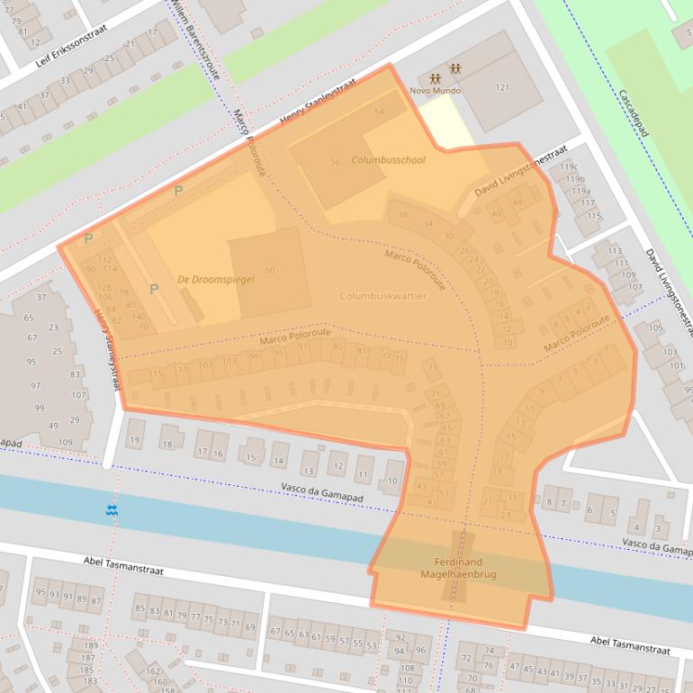 Kaart van postcodegebied 1363LA.