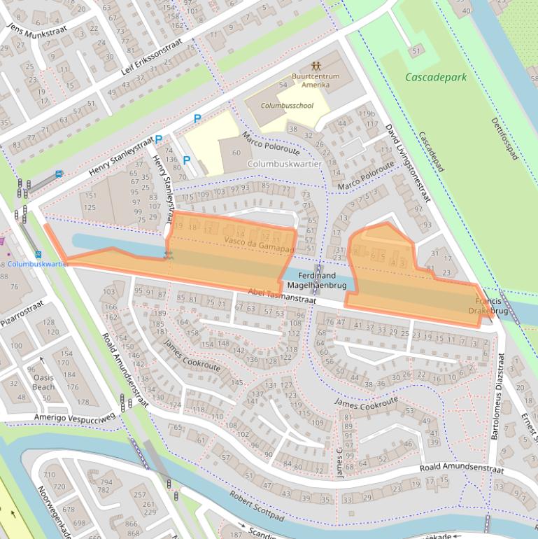 Kaart van postcodegebied 1363LD.