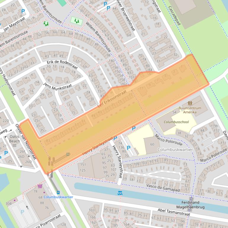 Kaart van postcodegebied 1363LG.
