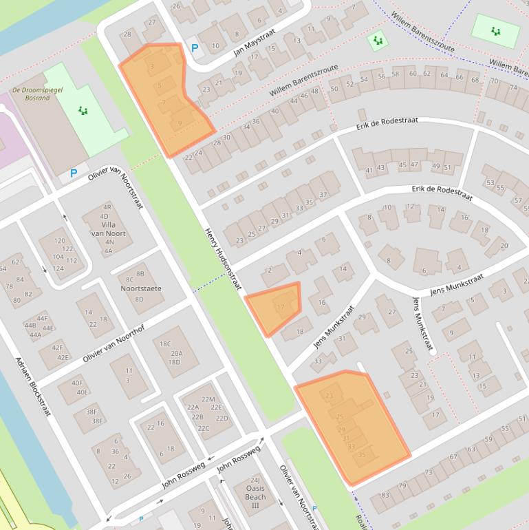 Kaart van postcodegebied 1363LJ.