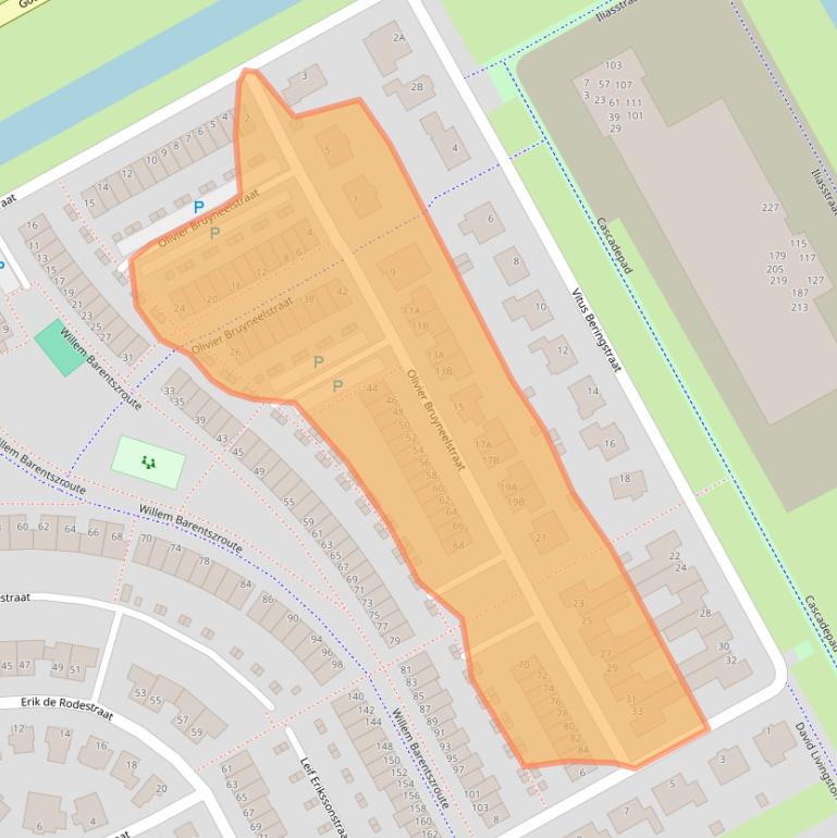 Kaart van postcodegebied 1363LP.