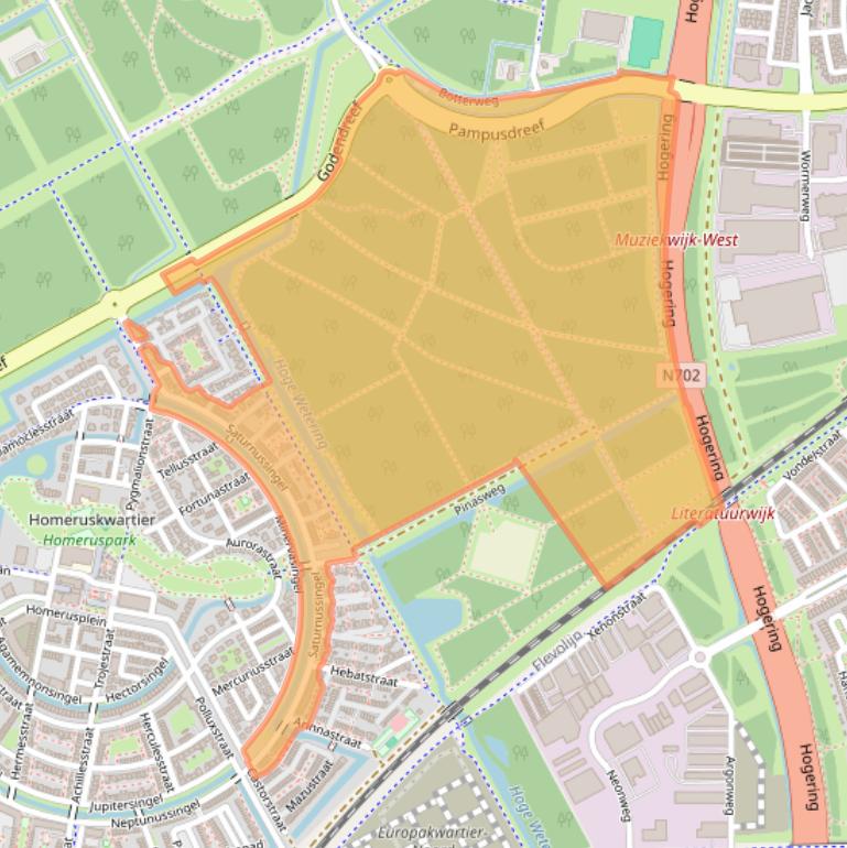 Kaart van postcodegebied 1363RG.