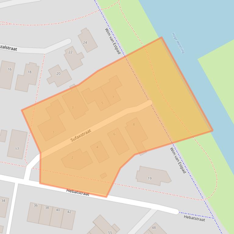 Kaart van postcodegebied 1363RH.