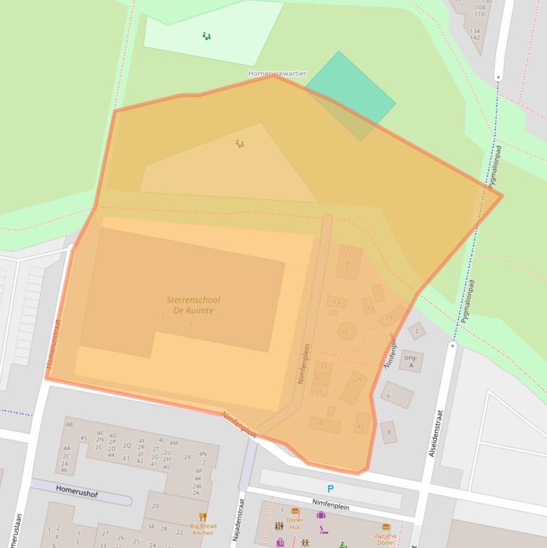 Kaart van postcodegebied 1363SV.