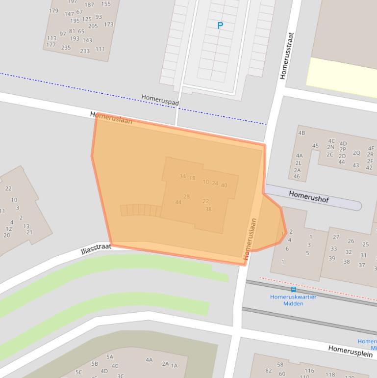 Kaart van postcodegebied 1363SW.