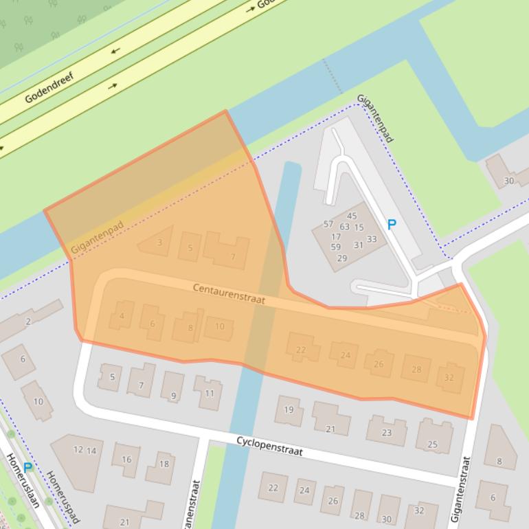 Kaart van postcodegebied 1363TC.